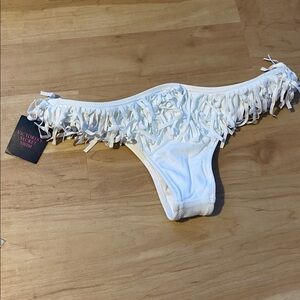 VS white fringe bikini bottom! Size XS!